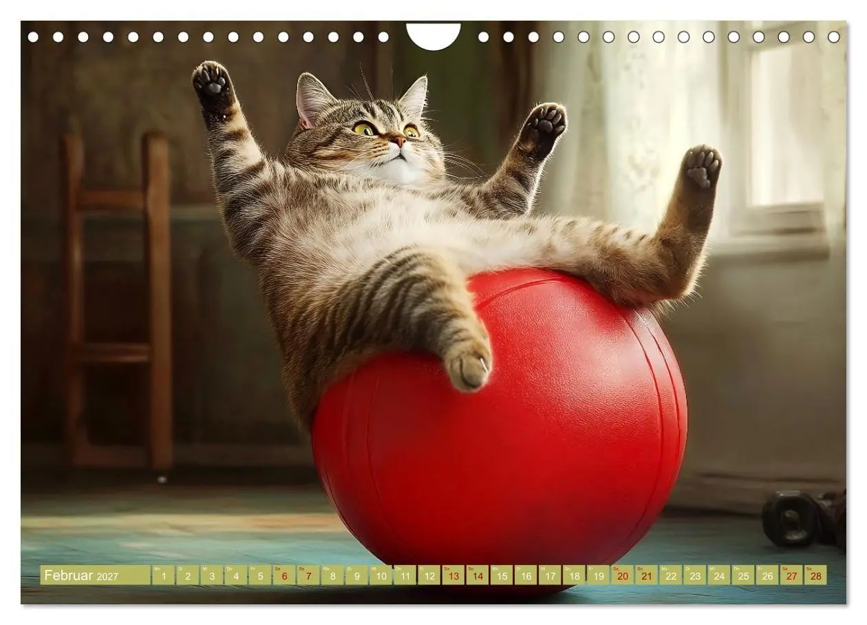 Bild: 9783569068094 | Lustige Sportarten für Katzen (Wandkalender 2027 DIN A4 quer),...