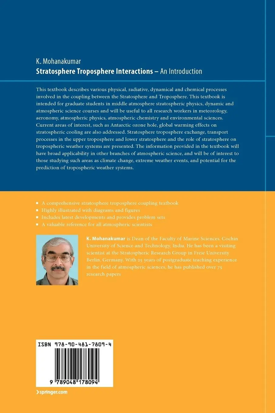 Rückseite: 9789048178094 | Stratosphere Troposphere Interactions | An Introduction | Mohanakumar