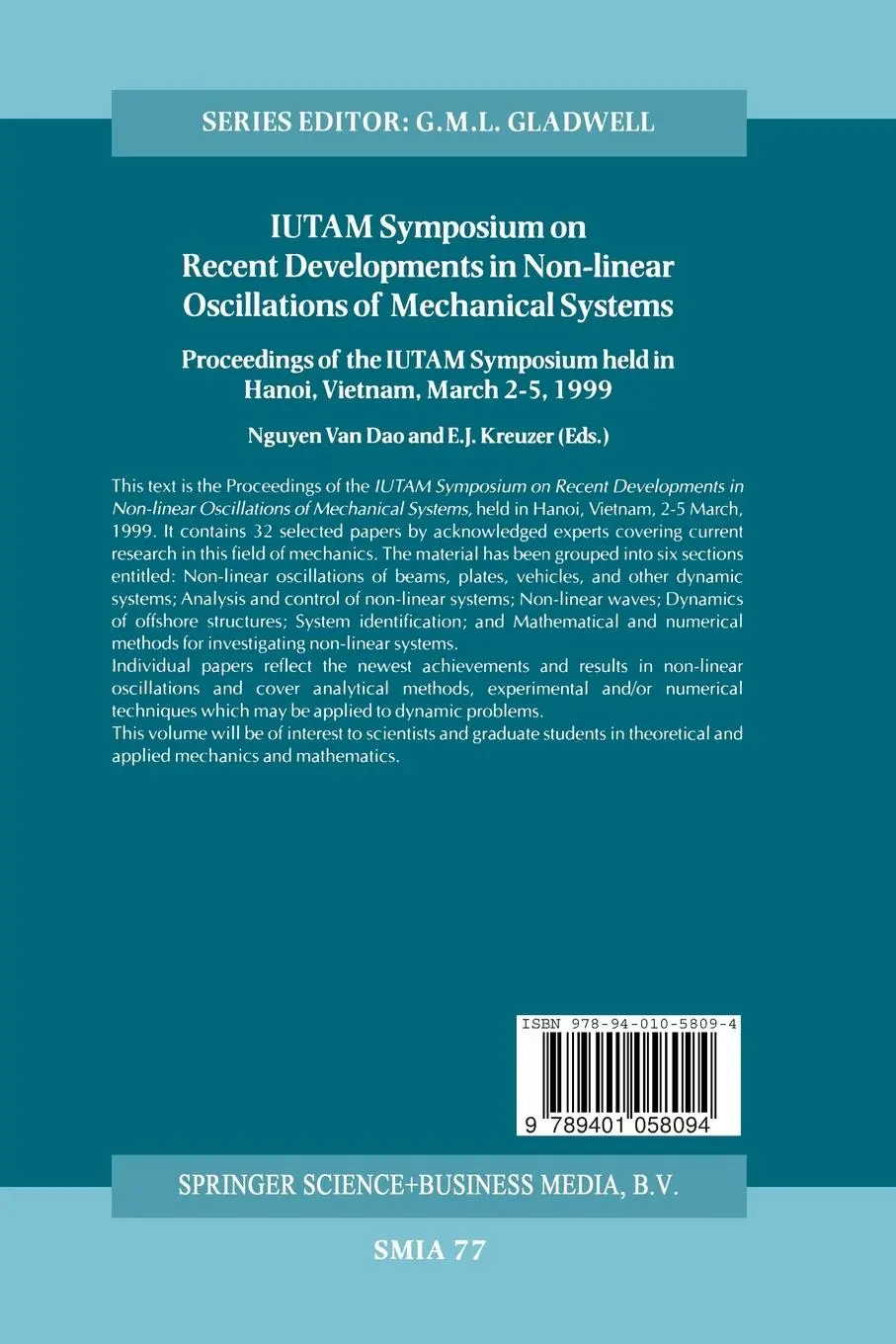 Rückseite: 9789401058094 | IUTAM Symposium on Recent Developments in Non-linear Oscillations...