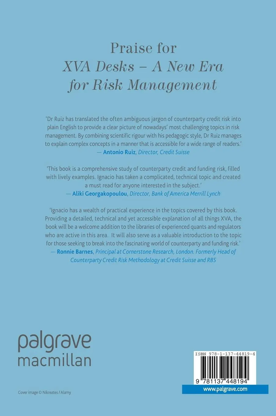 Rückseite: 9781137448194 | XVA Desks - A New Era for Risk Management | I. Ruiz | Buch | xxiii