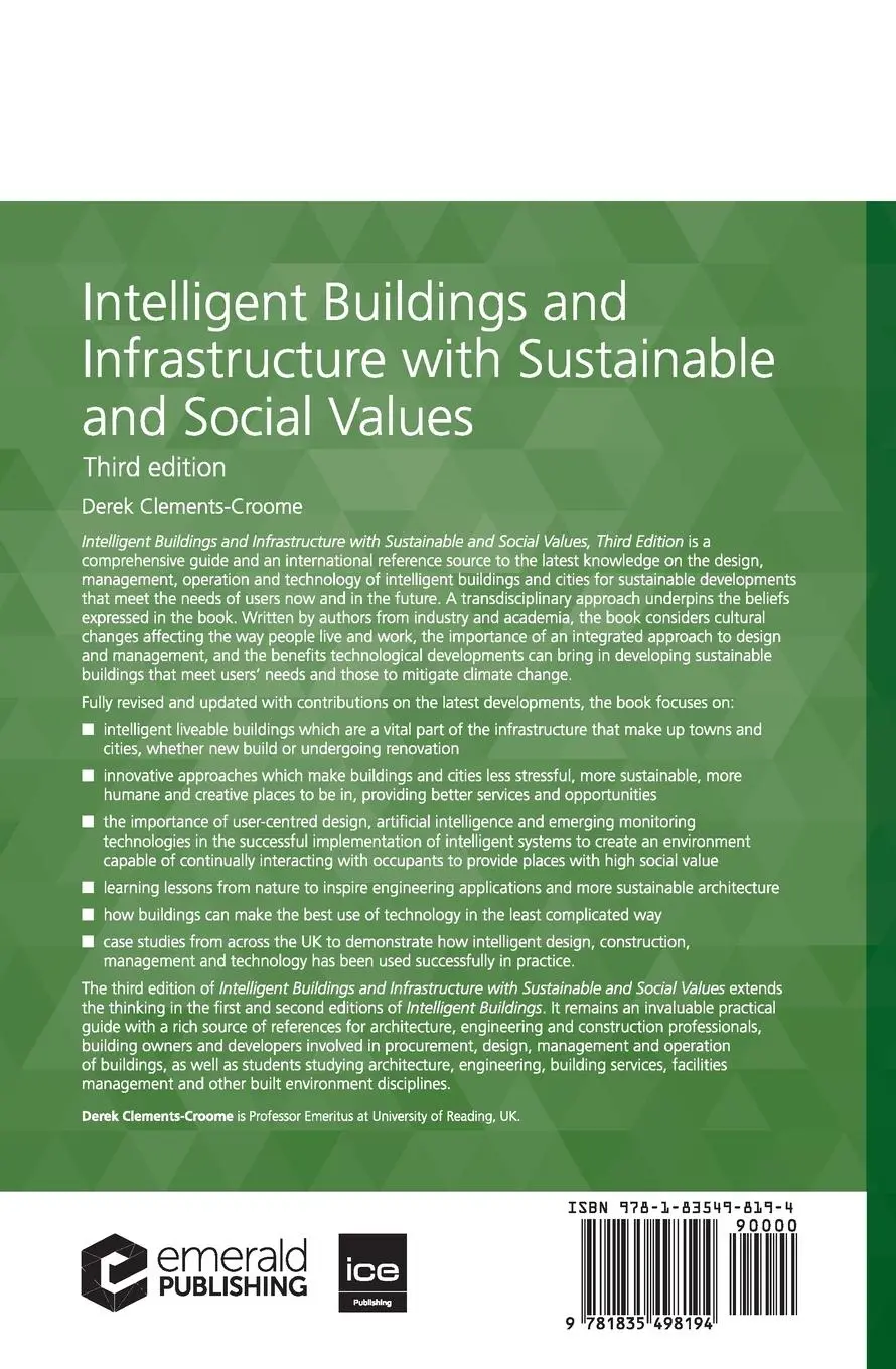 Rückseite: 9781835498194 | Intelligent Buildings and Infrastructure with Sustainable and...