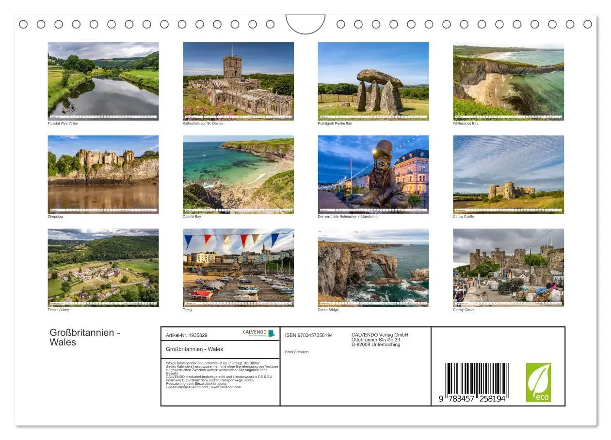 Bild: 9783457258194 | Großbritannien - Wales (Wandkalender 2026 DIN A4 quer), CALVENDO...
