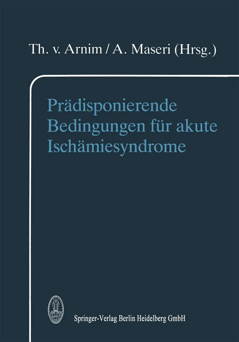 Cover: 9783798508194 | Prädisponierende Bedingungen für akute Ischämiesyndrome | Taschenbuch