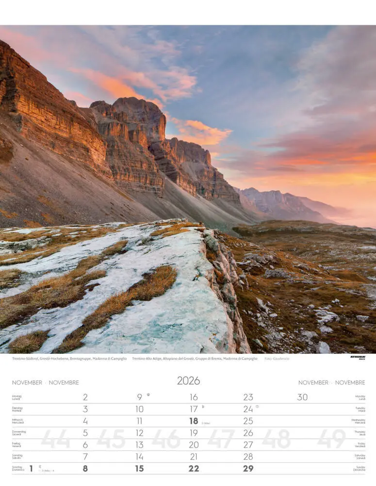 Bild: 9788868398194 | Weltnaturerbe Dolomiten Kalender 2026 | Athesia-Tappeiner Verlag