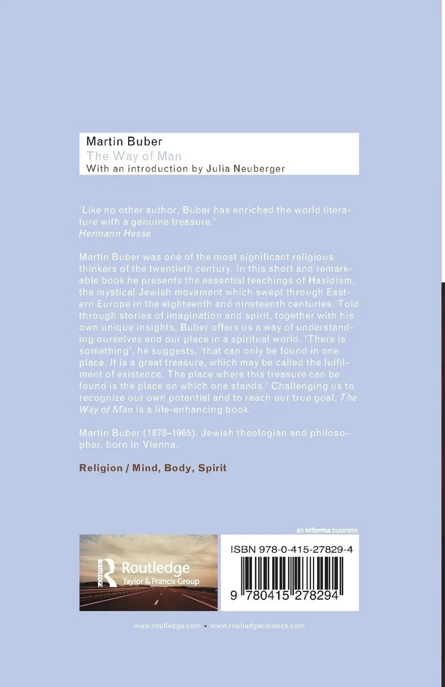 Rückseite: 9780415278294 | The Way of Man | According to the Teachings of Hasidism | Martin Buber