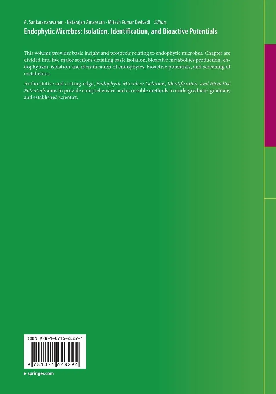 Rückseite: 9781071628294 | Endophytic Microbes: Isolation, Identification, and Bioactive...