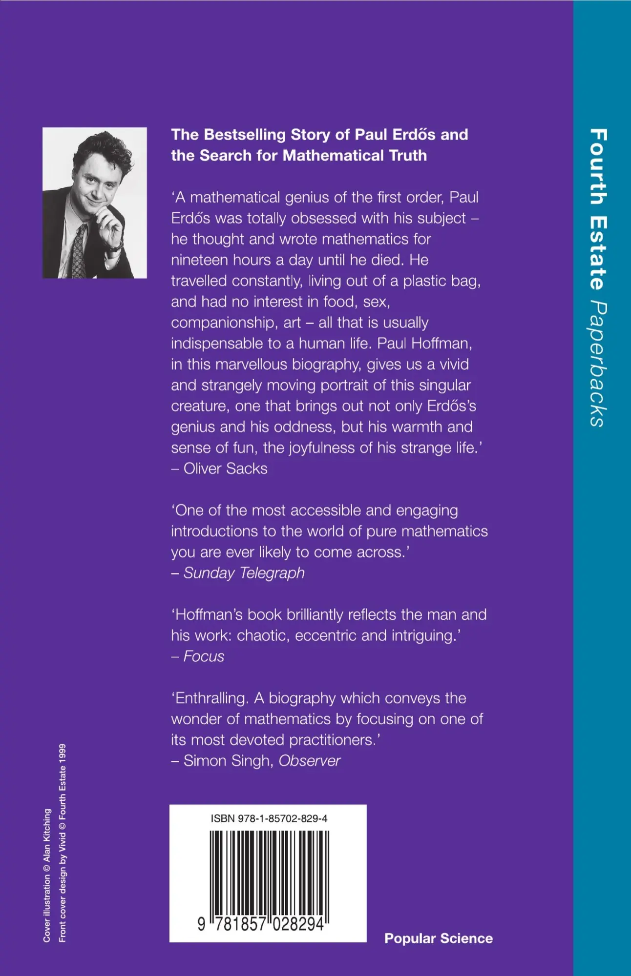 Rückseite: 9781857028294 | The Man Who Loved Only Numbers | Paul Hoffman | Taschenbuch | Englisch
