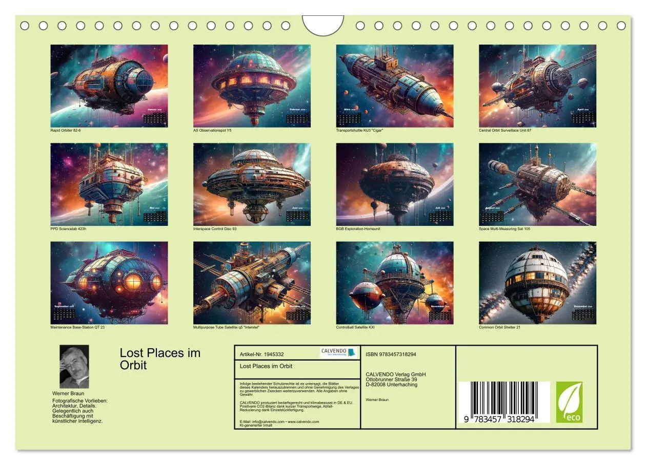 Bild: 9783457318294 | Lost Places im Orbit (Wandkalender 2026 DIN A4 quer), CALVENDO...