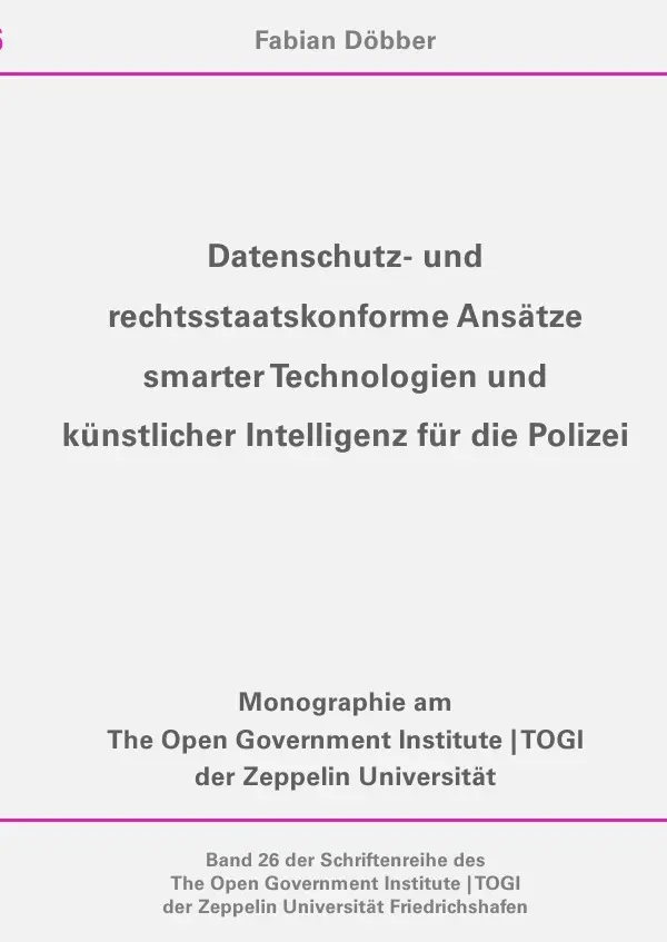 Cover: 9783819068294 | Datenschutz- und rechtsstaatskonforme Ansätze smarter Technologien...