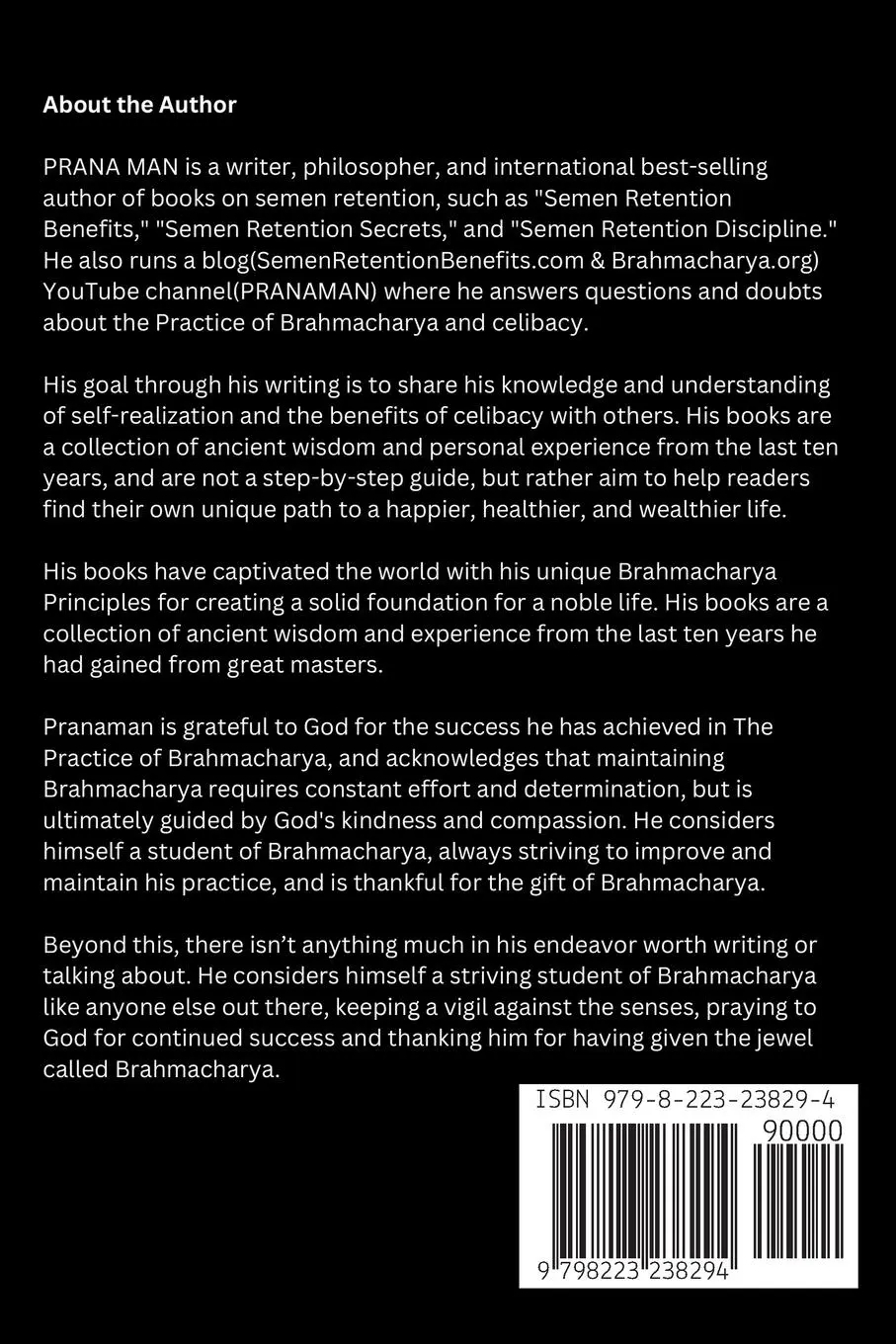 Rückseite: 9798223238294 | Semen Retention Mastery-Your Question Answered-109 Frequently Asked...