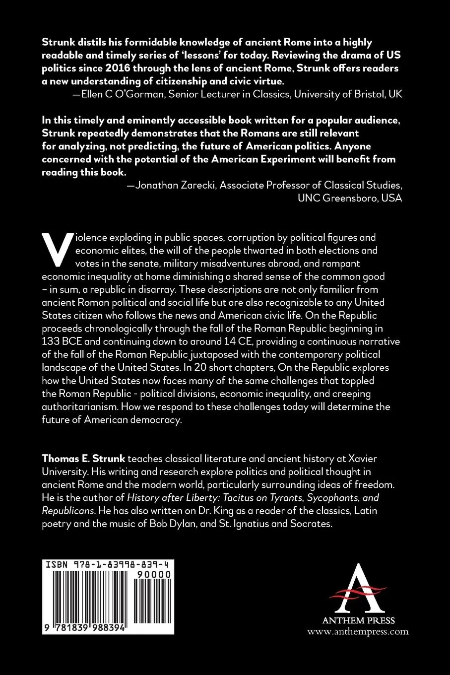 Rückseite: 9781839988394 | On the Fall of the Roman Republic | Lessons for the American People