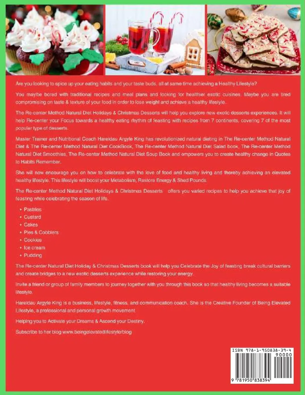 Rückseite: 9781950838394 | The Re-Center Method Natural Diet Holiday &amp; Christmas Desserts | King
