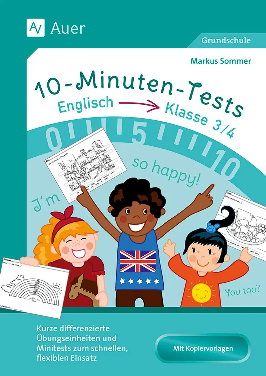 Cover: 9783403088394 | 10-Minuten-Tests Englisch - Klasse 3/4 | Markus Sommer | Broschüre