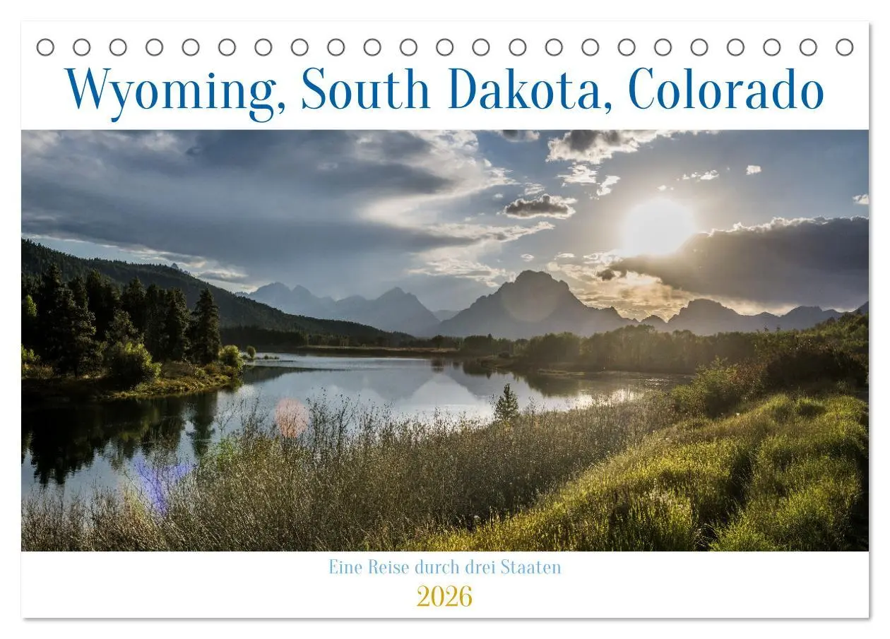 Cover: 9783457478394 | Wyoming, South Dakota Colorado (Tischkalender 2026 DIN A5 quer),...