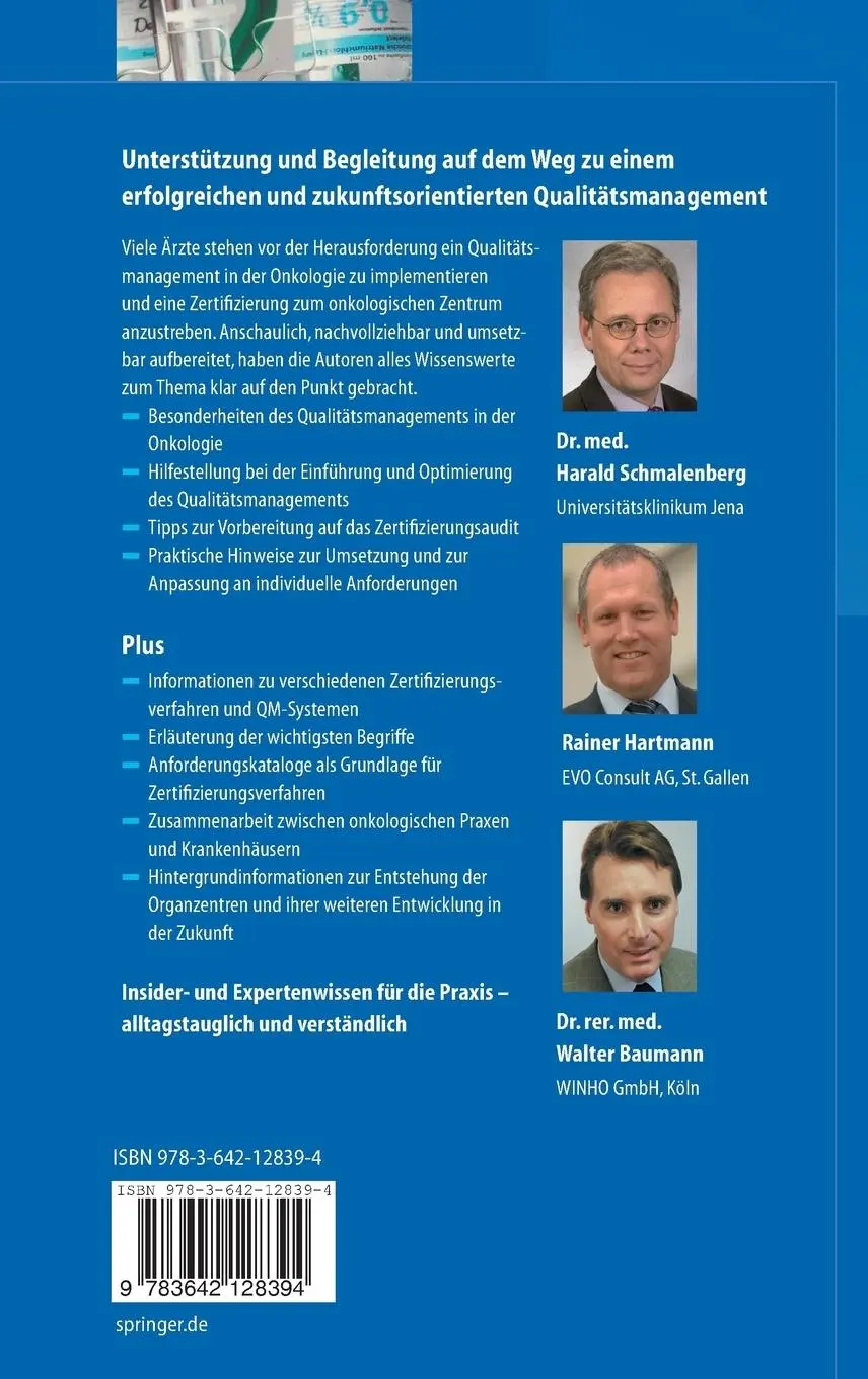 Rückseite: 9783642128394 | Qualitätsmanagement und Zertifizierung in der Onkologie | Buch | ix