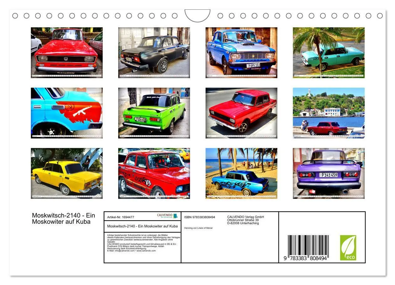 Bild: 9783383808494 | Moskwitsch-2140 - Ein Moskowiter auf Kuba (Wandkalender 2025 DIN A4...