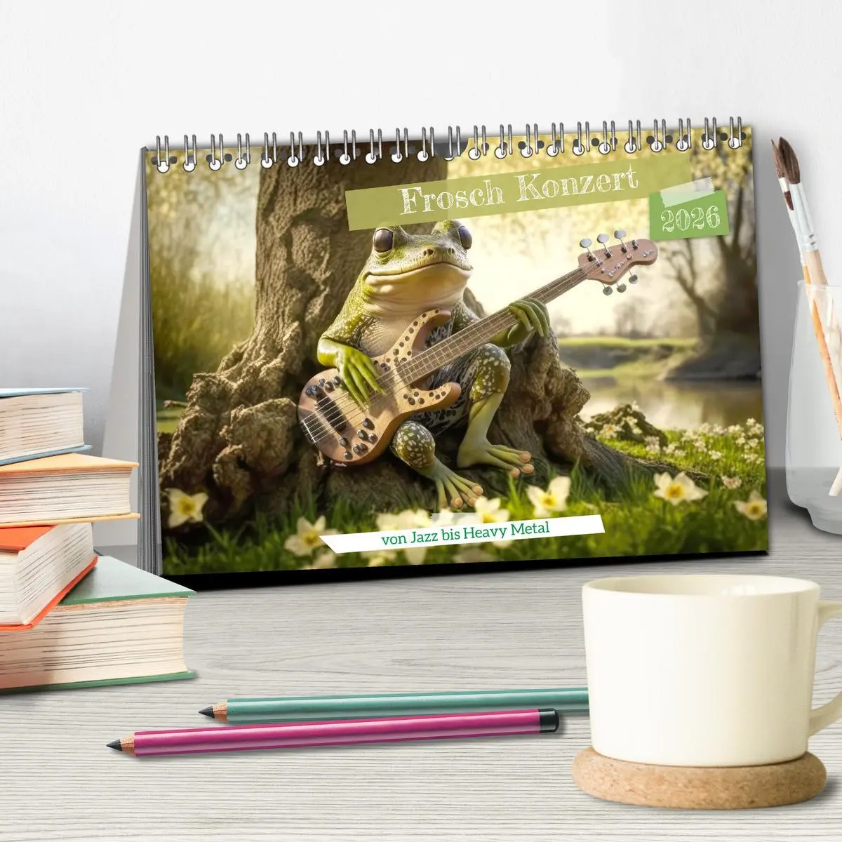 Bild: 9783457538494 | Frosch Konzert (Tischkalender 2026 DIN A5 quer), CALVENDO...