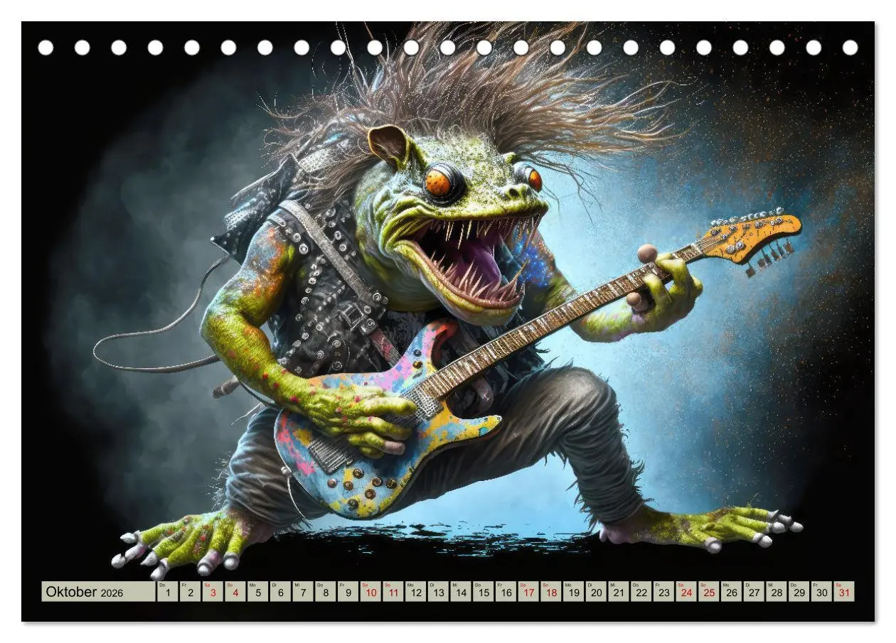 Bild: 9783457538494 | Frosch Konzert (Tischkalender 2026 DIN A5 quer), CALVENDO...