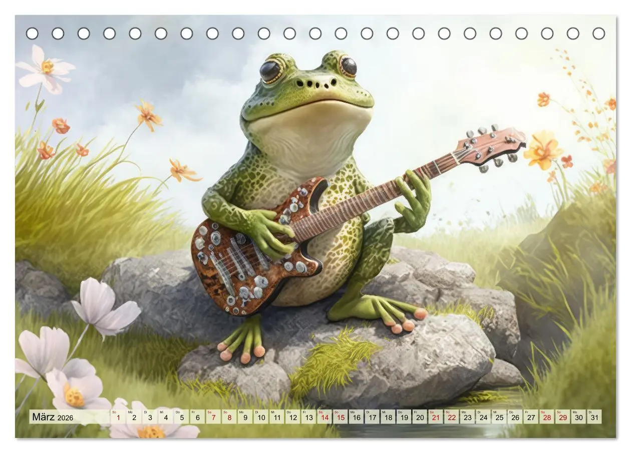 Bild: 9783457538494 | Frosch Konzert (Tischkalender 2026 DIN A5 quer), CALVENDO...