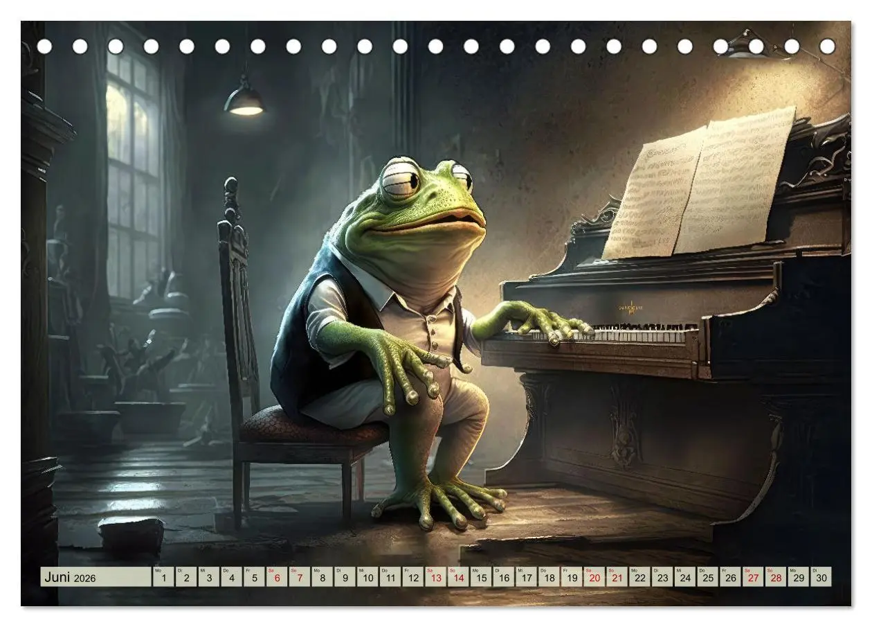 Bild: 9783457538494 | Frosch Konzert (Tischkalender 2026 DIN A5 quer), CALVENDO...