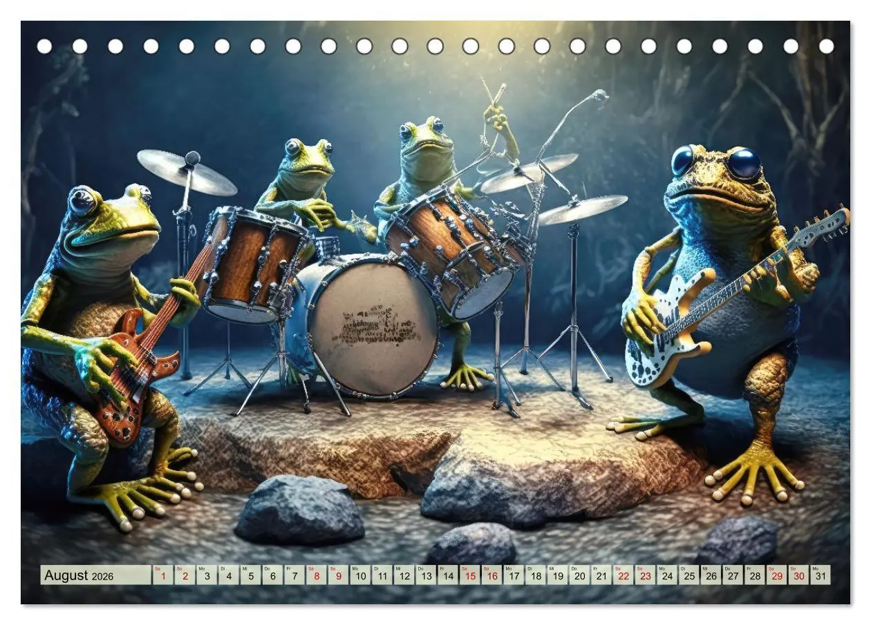 Bild: 9783457538494 | Frosch Konzert (Tischkalender 2026 DIN A5 quer), CALVENDO...