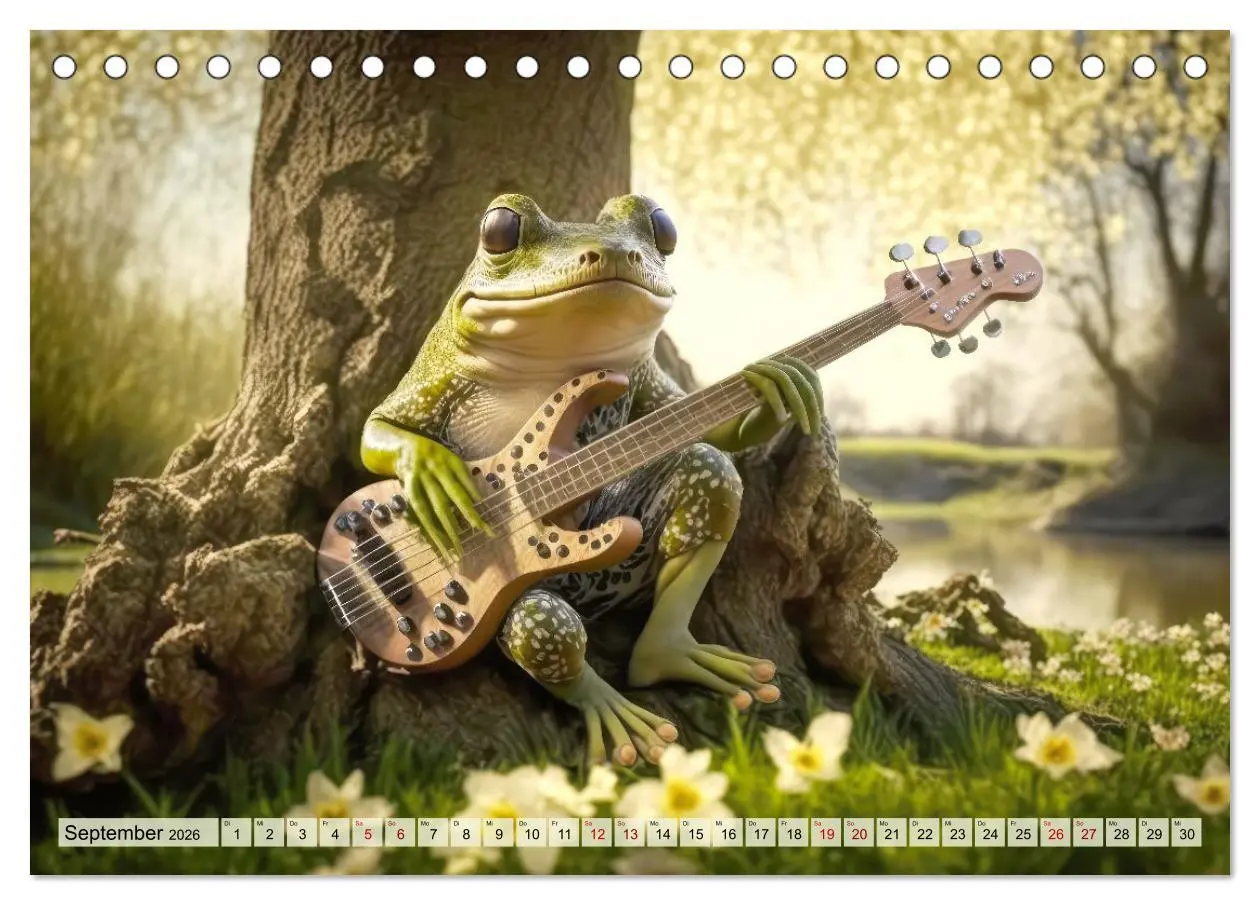 Bild: 9783457538494 | Frosch Konzert (Tischkalender 2026 DIN A5 quer), CALVENDO...