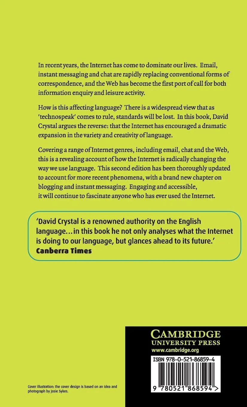 Rückseite: 9780521868594 | Language and the Internet | David Crystal | Buch | Englisch | 2006