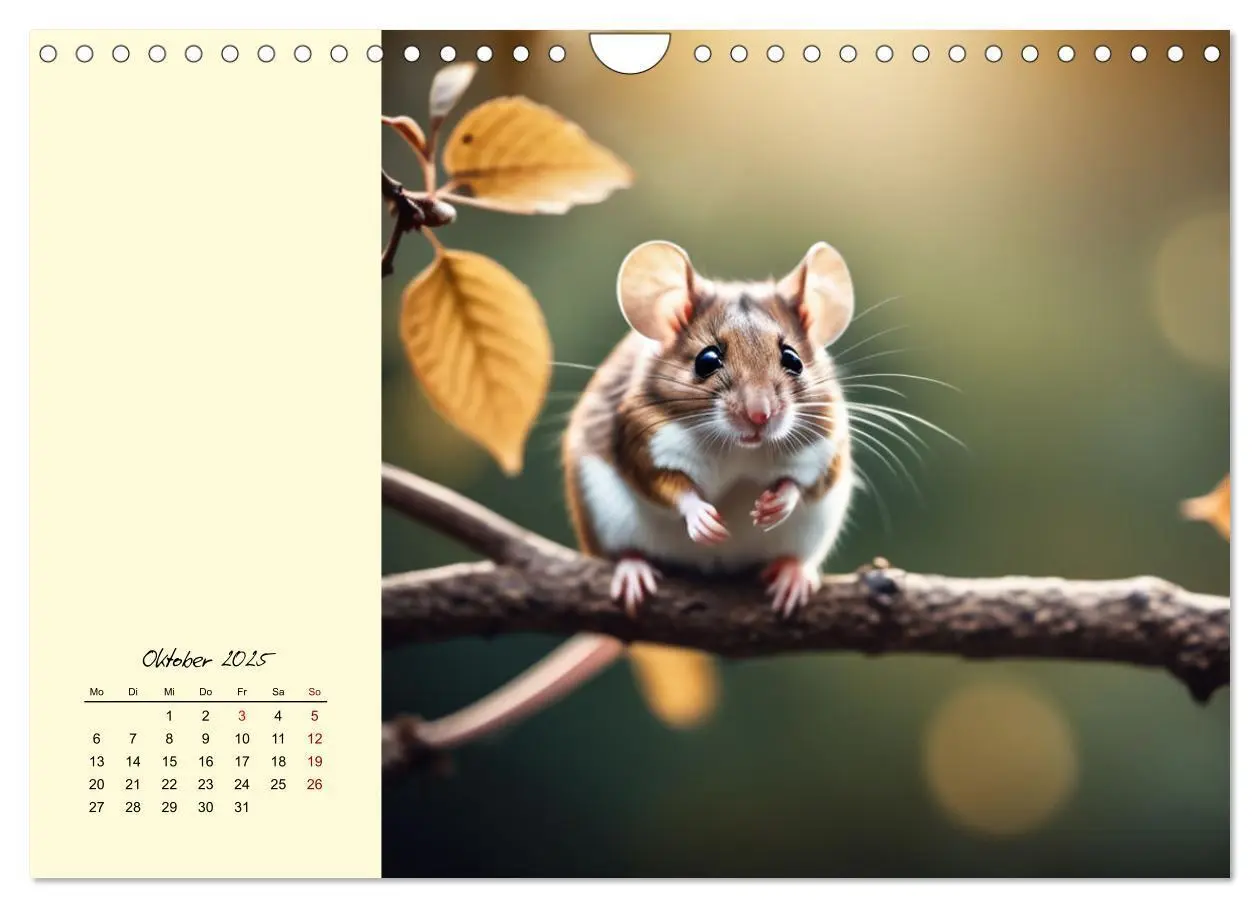 Bild: 9783457148594 | Goldige Mäuse im Grünen (Wandkalender 2025 DIN A4 quer), CALVENDO...