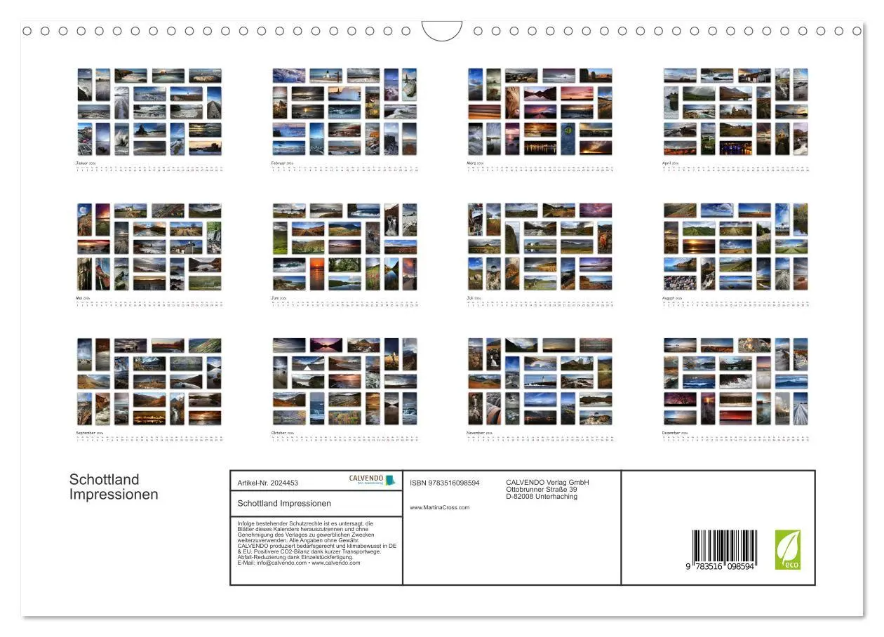 Bild: 9783516098594 | Schottland Impressionen (Wandkalender 2026 DIN A3 quer), CALVENDO...