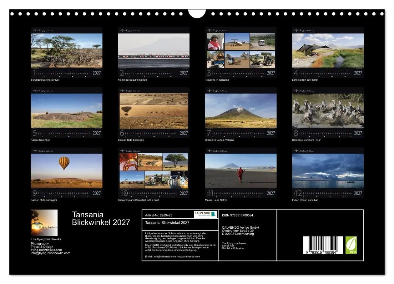 Bild: 9783516788594 | Tansania Blickwinkel 2027 (Wandkalender 2027 DIN A3 quer), CALVENDO...