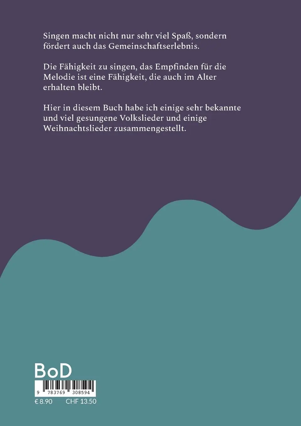 Rückseite: 9783769308594 | Volkslieder für Senioren | Anne Berghaus | Taschenbuch | Paperback
