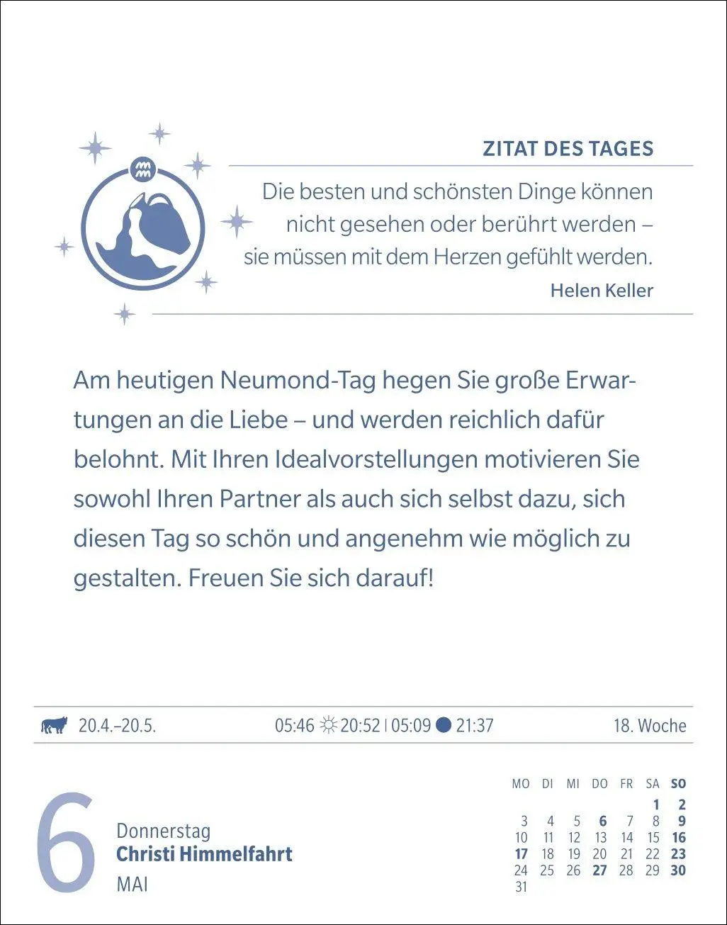 Bild: 9783840038594 | Wassermann Sternzeichenkalender 2027 - Tagesabreißkalender - Ihr...