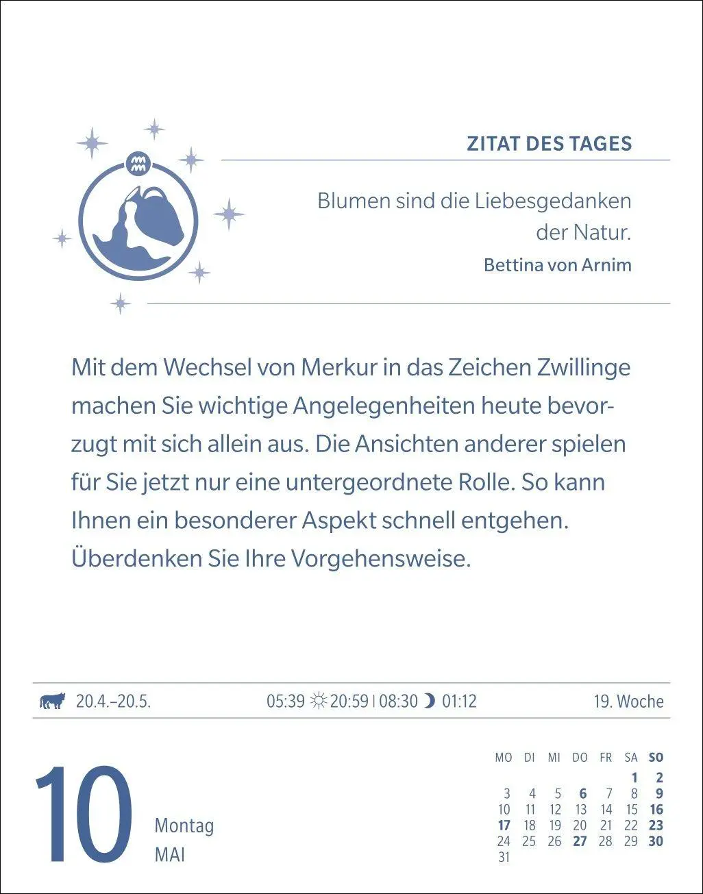Bild: 9783840038594 | Wassermann Sternzeichenkalender 2027 - Tagesabreißkalender - Ihr...