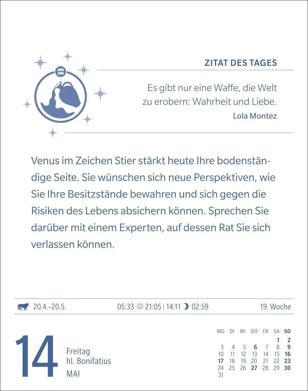 Bild: 9783840038594 | Wassermann Sternzeichenkalender 2027 - Tagesabreißkalender - Ihr...