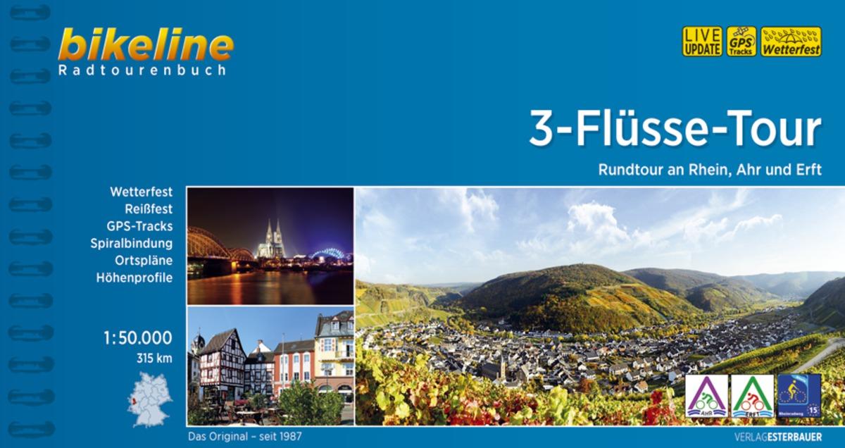 Cover: 9783850008594 | 3-Flüsse-Tour | Taschenbuch | Bikeline Radtourenbücher | Spiralbindung