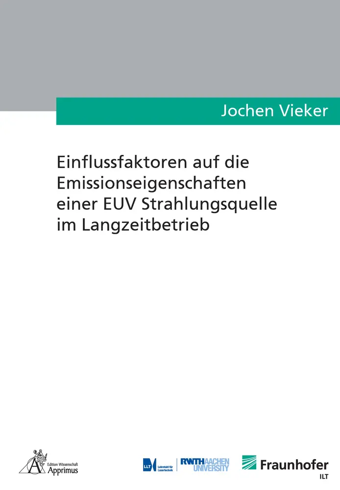 Cover: 9783863598594 | Einflussfaktoren auf die Emissionseigenschaften einer EUV...