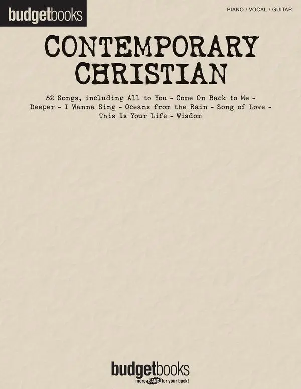Cover: 9781423438694 | Contemporary Christian | Budget Books | Piano-Vocal-Guitar Songbook