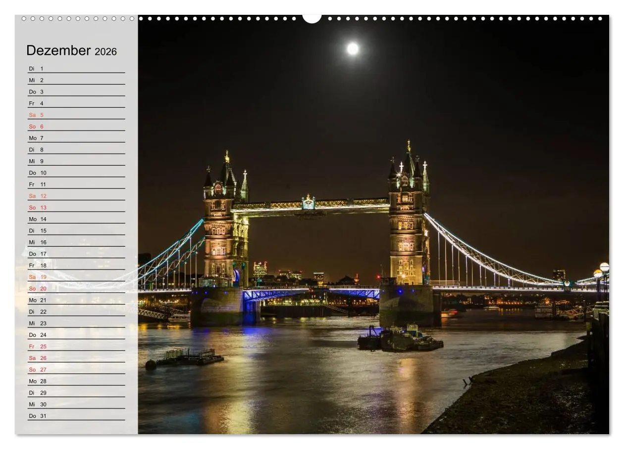 Bild: 9783457998694 | Wundervolles London (hochwertiger Premium Wandkalender 2026 DIN A2...