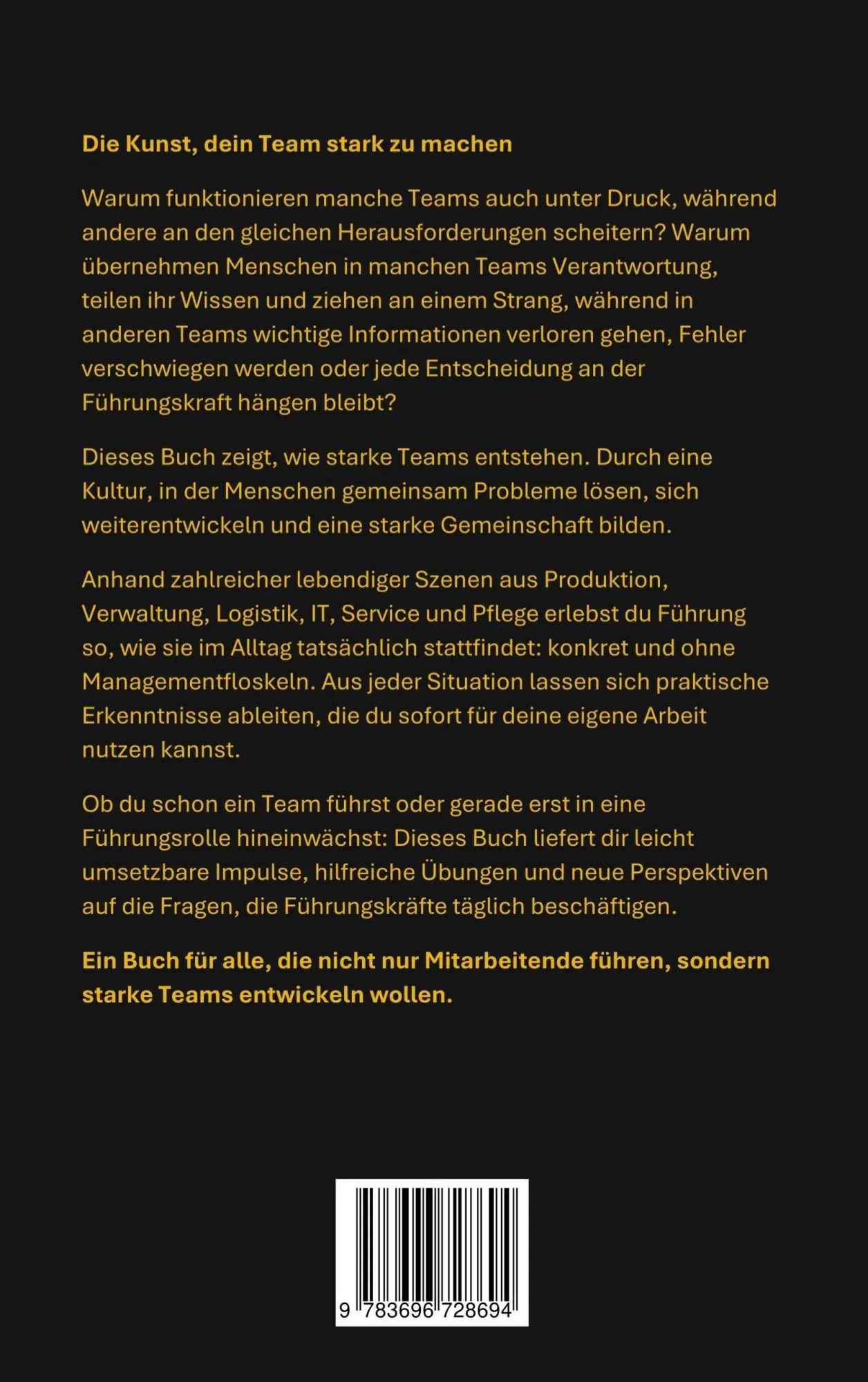 Rückseite: 9783696728694 | Die Kunst, dein Team stark zu machen | C. Benjamin Nakhosteen | Buch