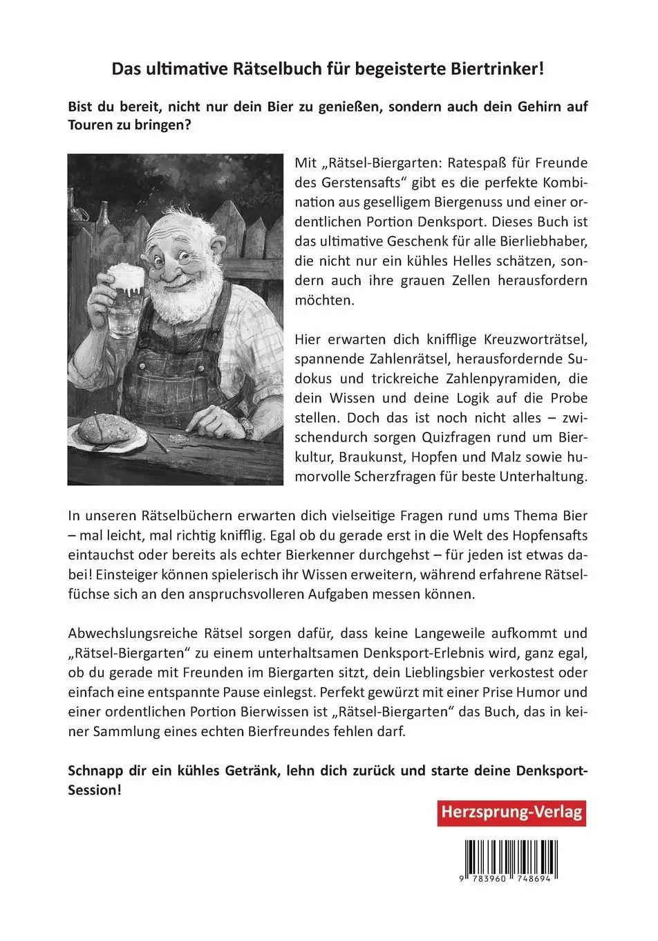 Rückseite: 9783960748694 | Rätsel-Biergarten: Ratespaß für Freunde des Gerstensafts | Holland