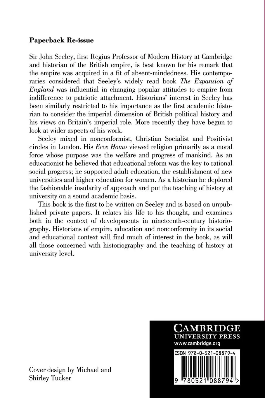 Rückseite: 9780521088794 | Sir John Seeley and the Uses of History | Deborah Wormell | Buch