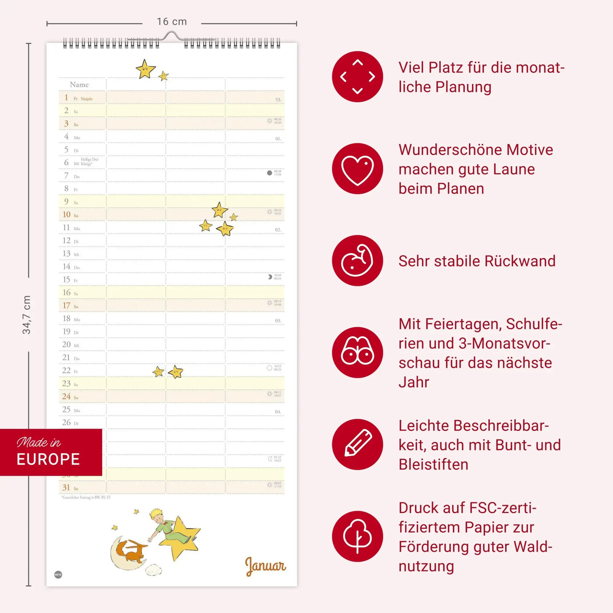Bild: 9783756418794 | Der kleine Prinz Planer für zwei 2027 | Antoine de Saint-Exupéry