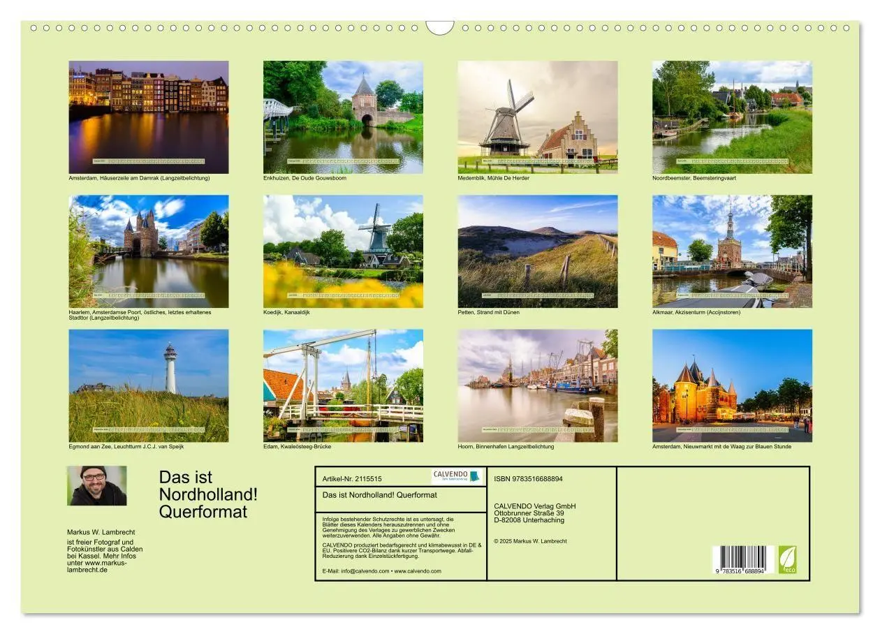 Bild: 9783516688894 | Das ist Nordholland! Querformat (Wandkalender 2026 DIN A2 quer),...