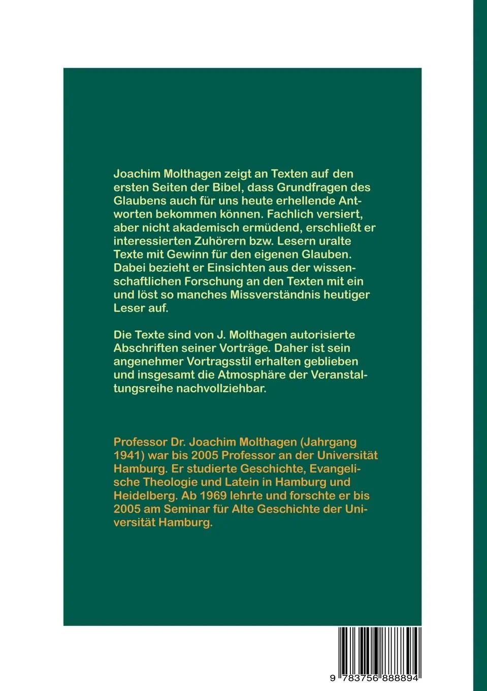 Rückseite: 9783756888894 | Grundeinsichten des Glaubens | Joachim Molthagen | Taschenbuch | 2022