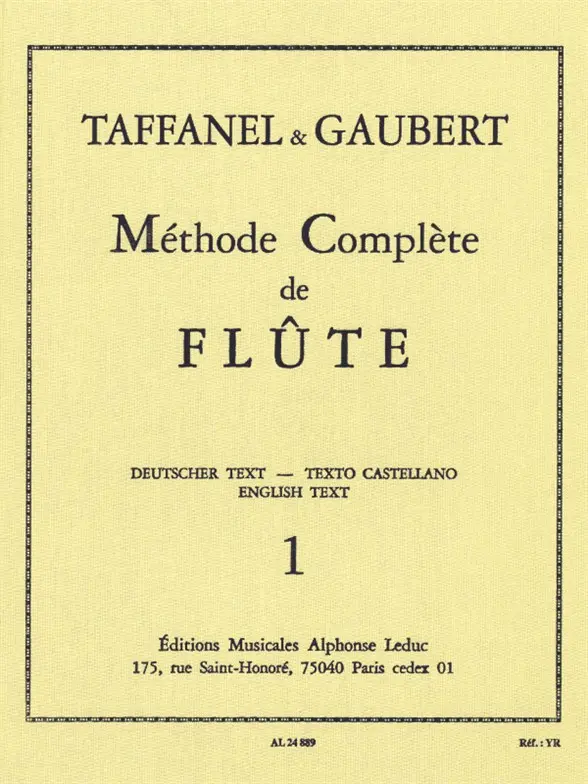 Cover: 9790046248894 | Methode complete de flute vol. 1 Cartonne (fr/dt/en/sp) | Gaubert