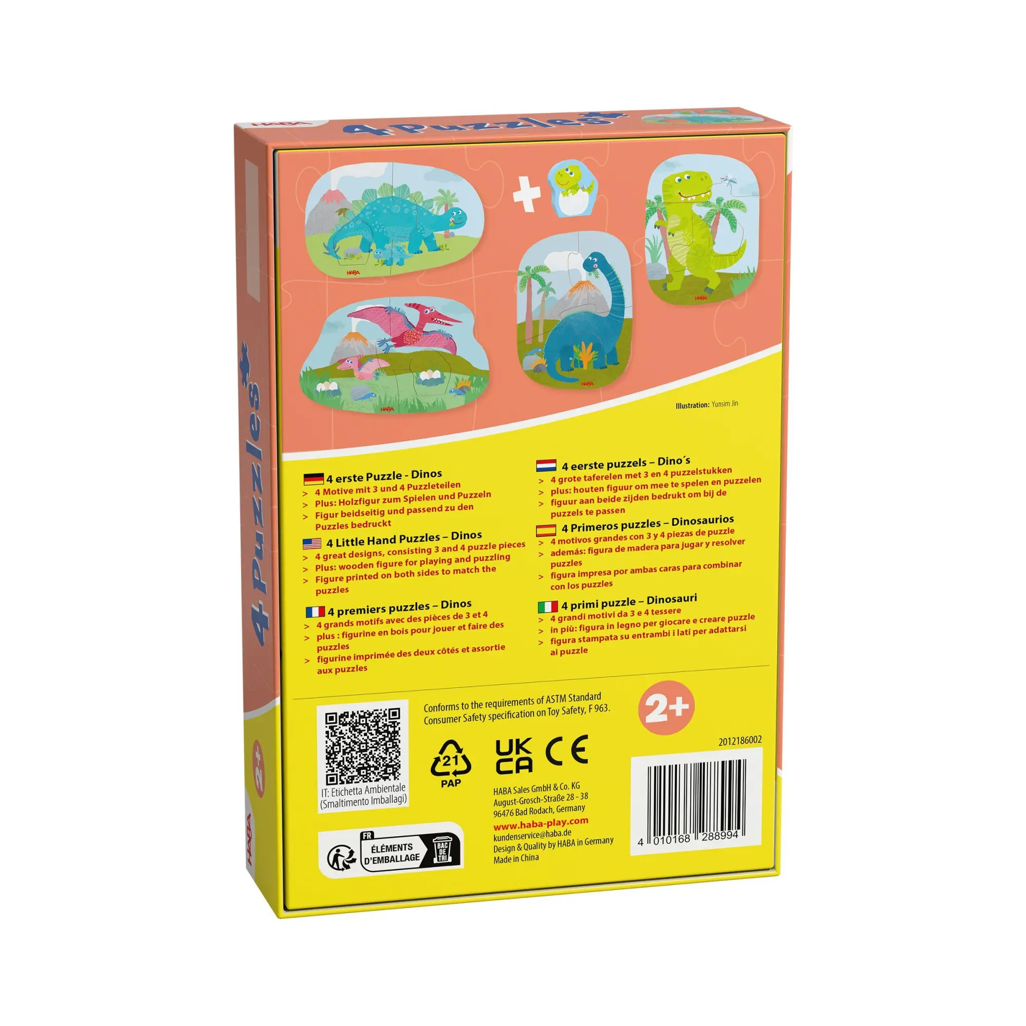 Bild: 4010168288994 | 4 erste Puzzles - Dinos | Spiel | Deutsch | 2025 | EAN 4010168288994