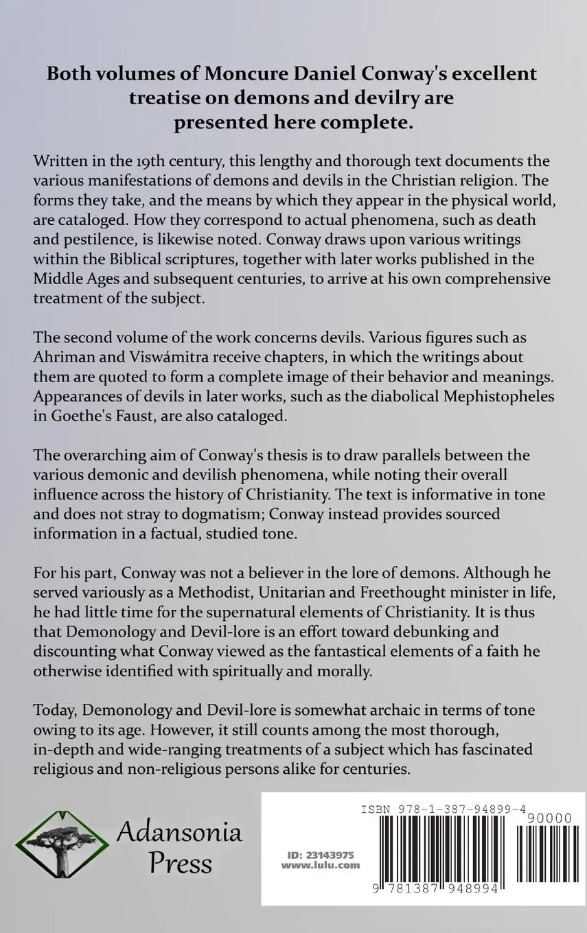 Rückseite: 9781387948994 | Demonology and Devil-lore | Moncure Daniel Conway | Buch | Englisch