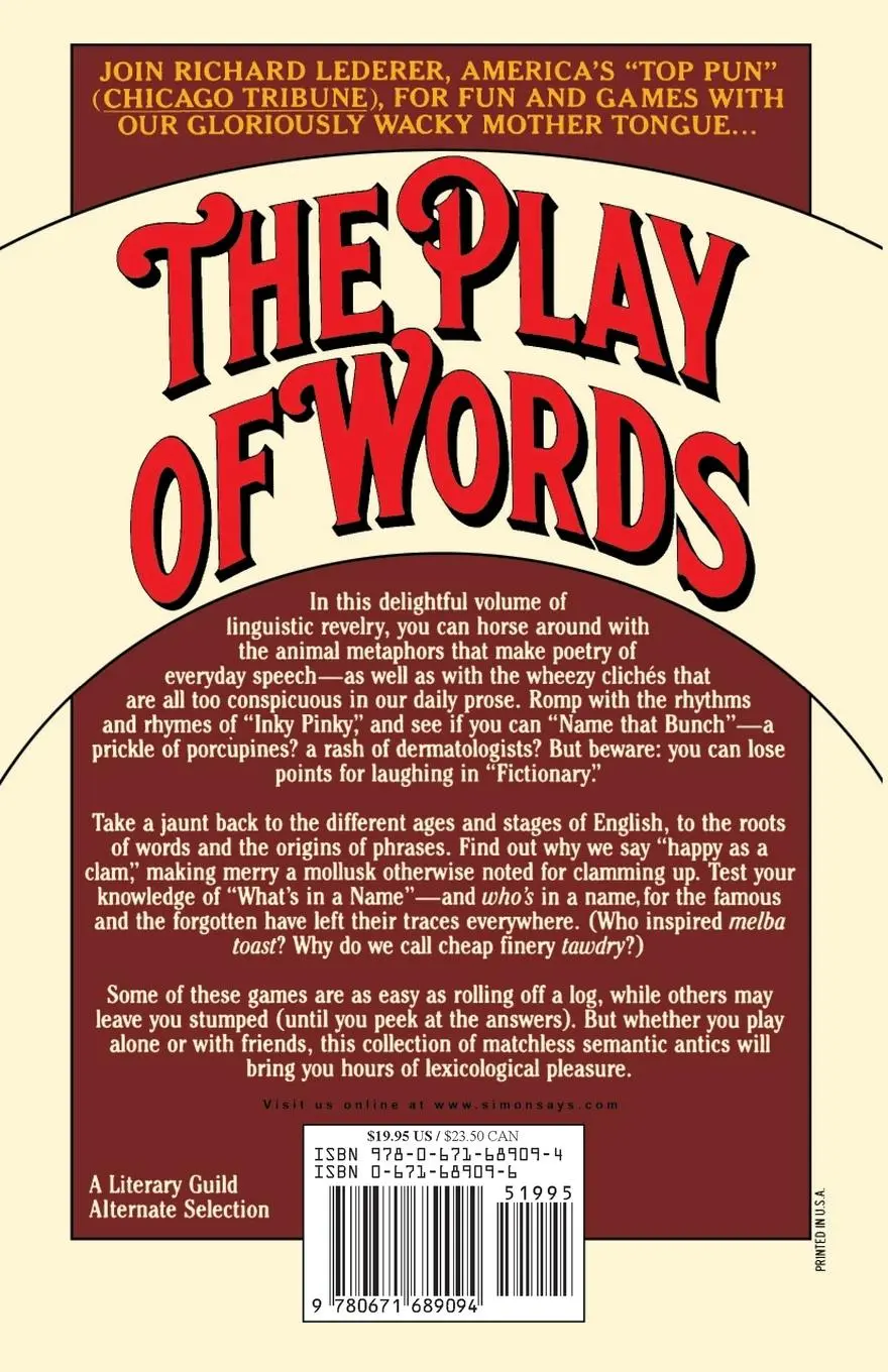Rückseite: 9780671689094 | The Play of Words | Richard Lederer | Taschenbuch | Englisch | 1991