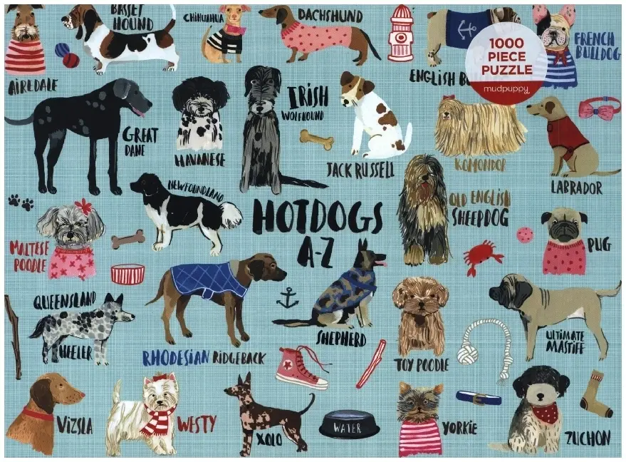 Cover: 9780735349094 | Hot Dogs A-Z 1000 Piece Puzzle | Mudpuppy | Spiel | Englisch | 2021