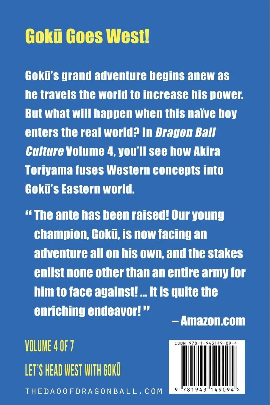 Rückseite: 9781943149094 | Dragon Ball Culture Volume 4 | Westward | Derek Padula | Taschenbuch